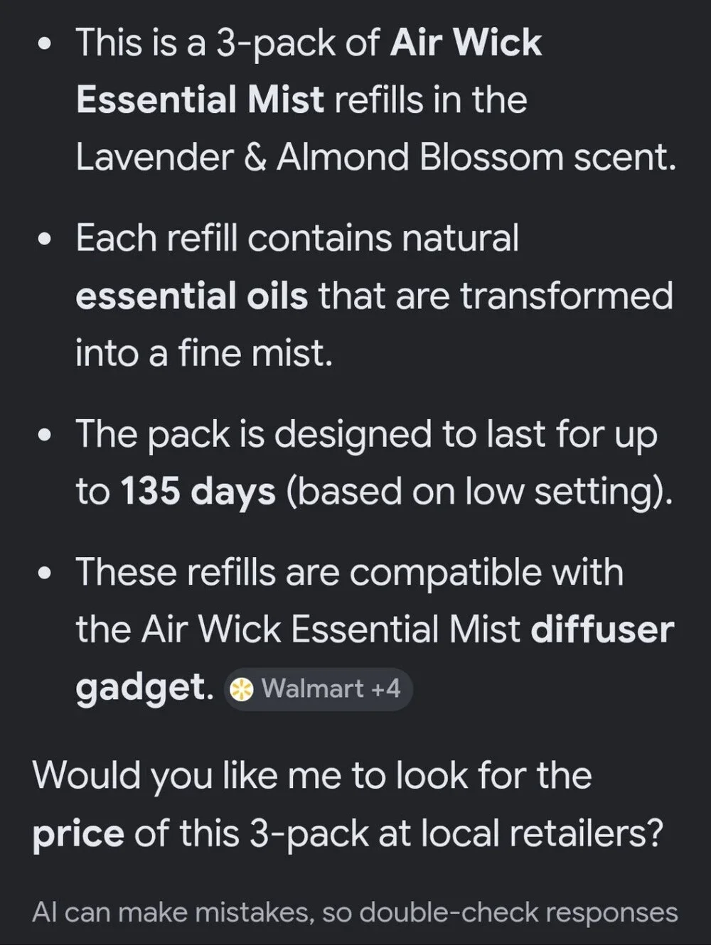 Air Wick Essential Mist Lavender & Almond Blossom Fragrance Refills (3-Pack)